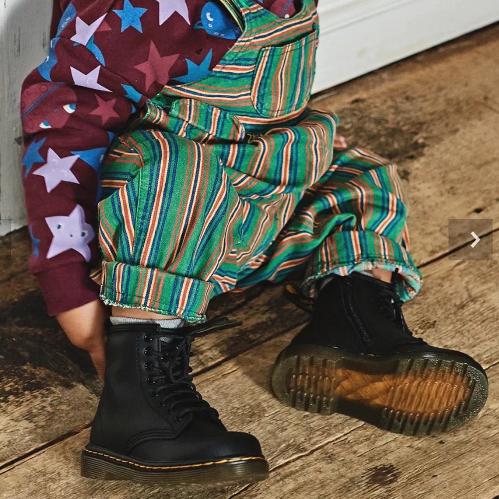 Dr Martens Boots with zipper on side.